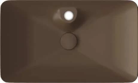 כיור מונח מלבני עם חור ברז, 39.5x64.4 ס״מ 2