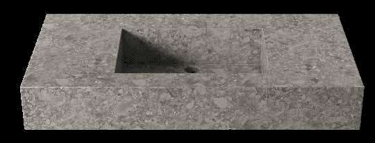 כיור גרניט פורצלן אפור טרצו 15 ס"מ 64530875 1