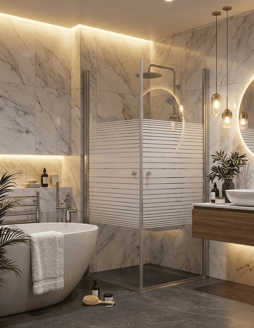 shower enclosures זכוכית שקופה